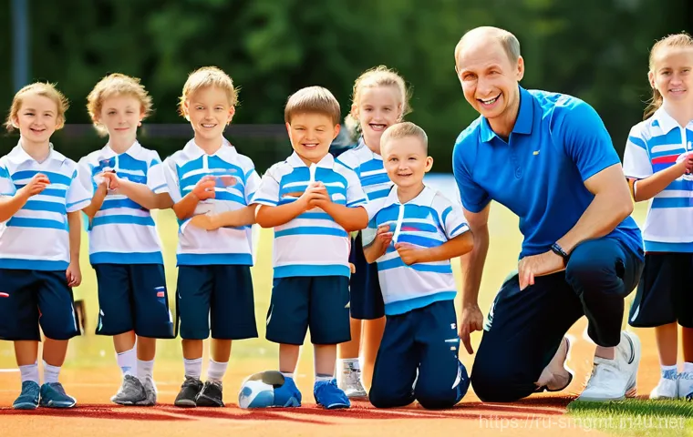 스포츠경영관리사 업무 사례 분석 - **Prompt:** A diverse team of Russian sports managers, professionally dressed in smart business atti...